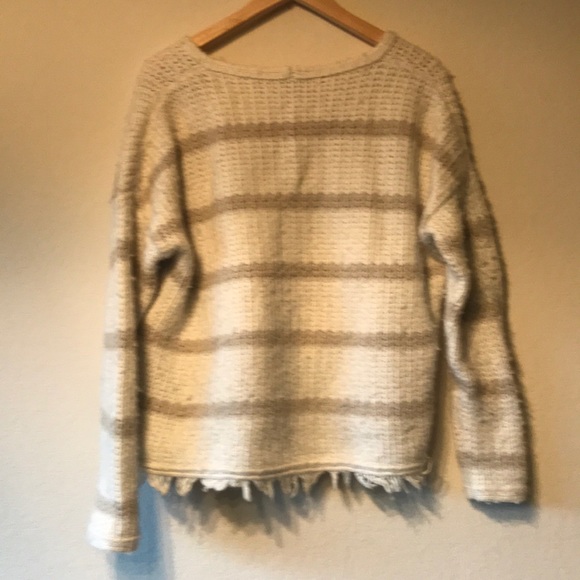 MADEWELL CHUNKY KNIT BROWN STRIPED SWEATER - Picture 2 of 2